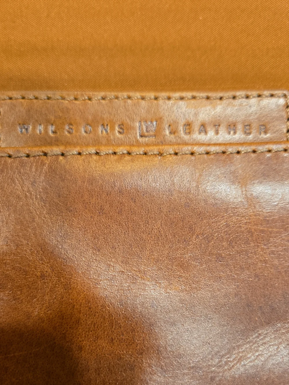 WILSON'S LEATHER VTG Y2K LEATHER COGNAC CLUTCH SHOULDER BAG.  EMBROIDERY/ GEMS.
